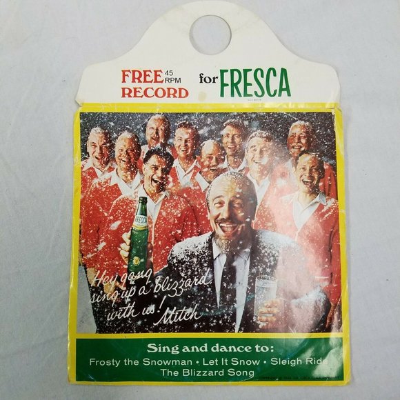 Vintage 1966 Coca Cola Coke Fresca Promo Vinyl 45 Record Christmas Let it snow - Picture 8 of 8